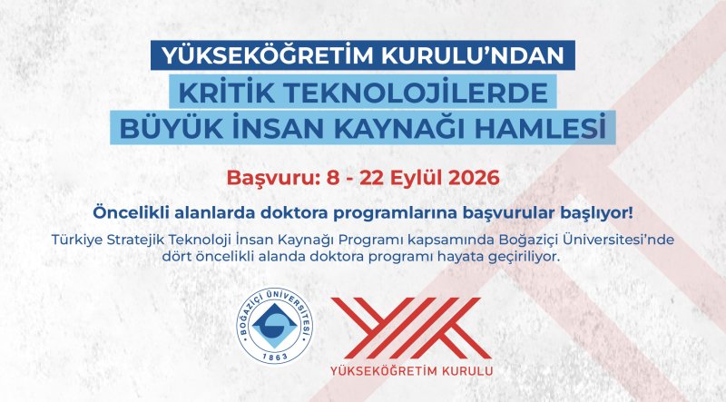 Geleceğin Teknolojileri İçin Boğaziçi Üniversitesi'nde Doktora Fırsatı  